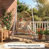 Hammock Chair Stand with Anti-Slip Pads and 2 Carabiners, White