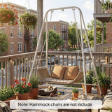 Hammock Chair Stand with Anti-Slip Pads and 2 Carabiners, White