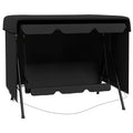 85" x 61" x 59" 3-Seater Patio Swing Cover, Black