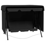 85" x 61" x 59" 3-Seater Patio Swing Cover, Black