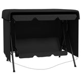 85" x 61" x 59" 3-Seater Patio Swing Cover, Black