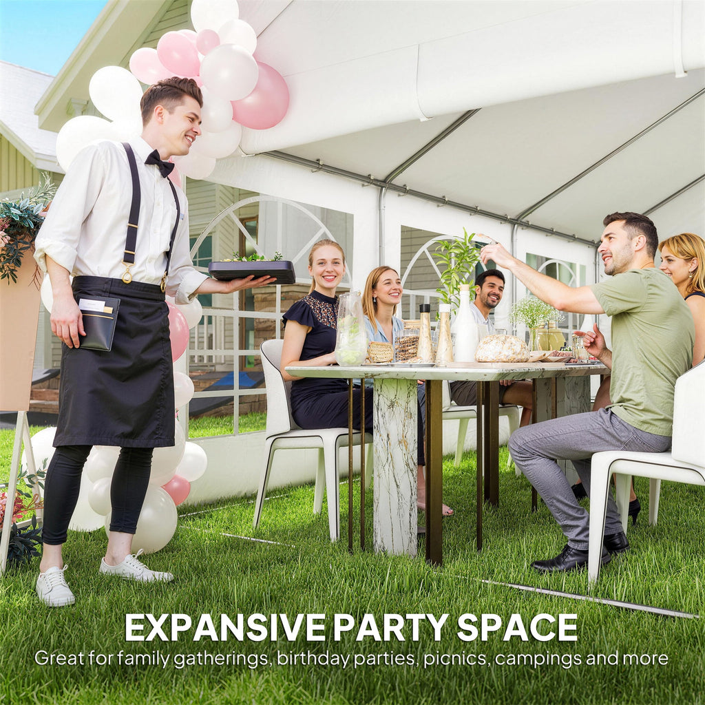 4 x 6 m Gazebo with 4 Removable Sidewalls, White