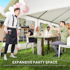 4 x 6 m Gazebo with 4 Removable Sidewalls, White