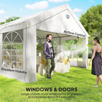 4 x 6 m Gazebo with 4 Removable Sidewalls, White