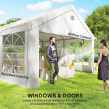 4 x 6 m Gazebo with 4 Removable Sidewalls, White