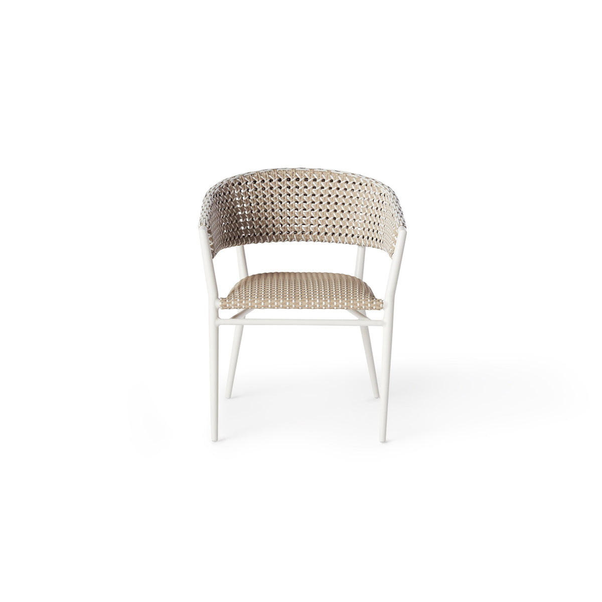 Pacific Dining Chair in White Aluminum