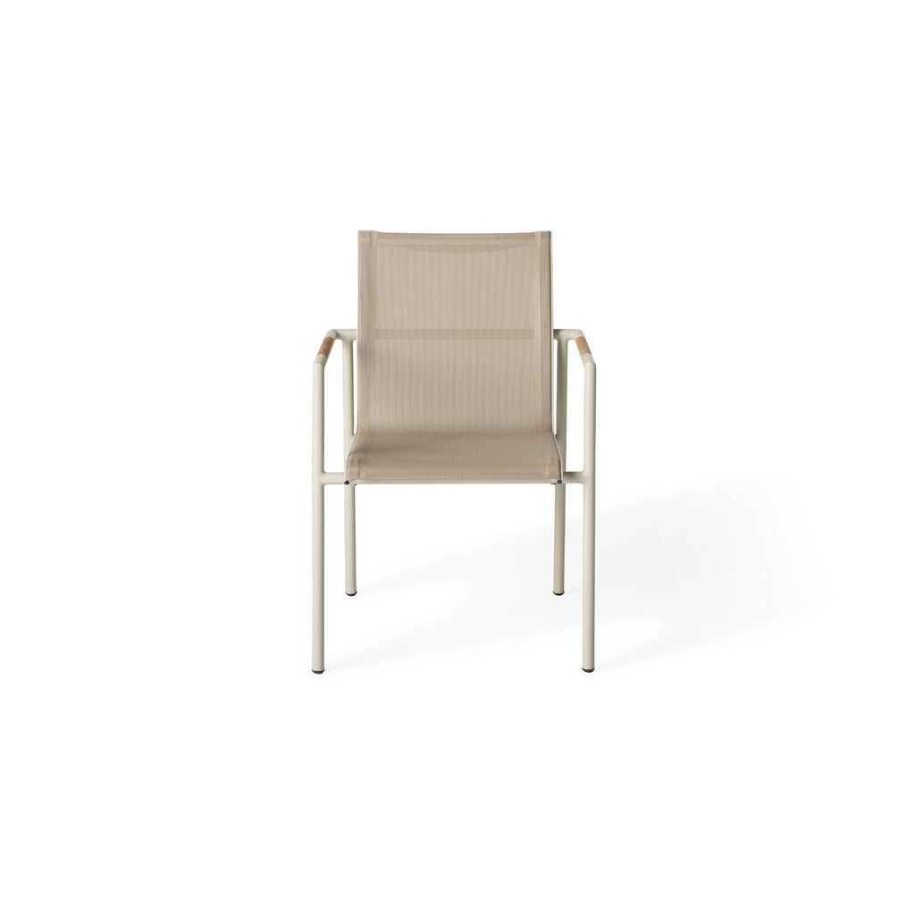 Pasadena Dining Arm Chair in Dune Aluminum