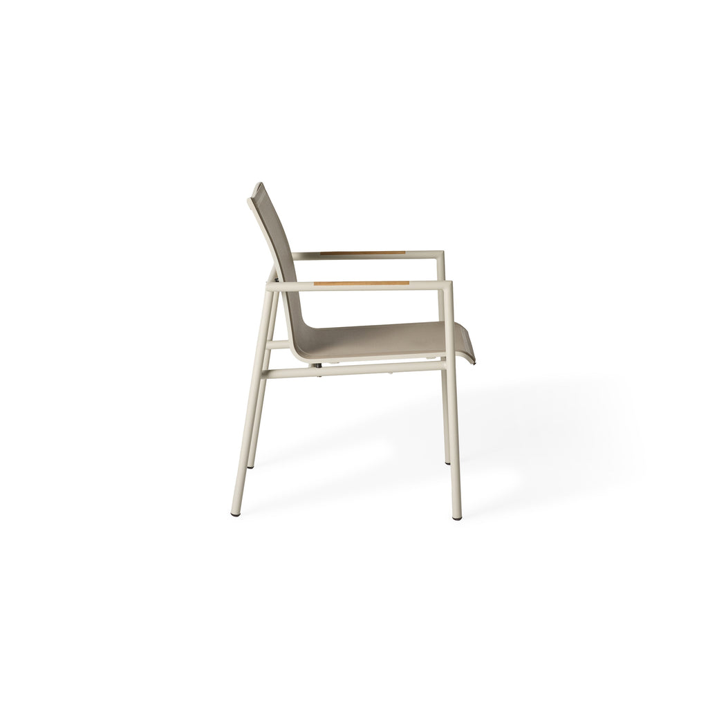 Pasadena Dining Arm Chair in Dune Aluminum
