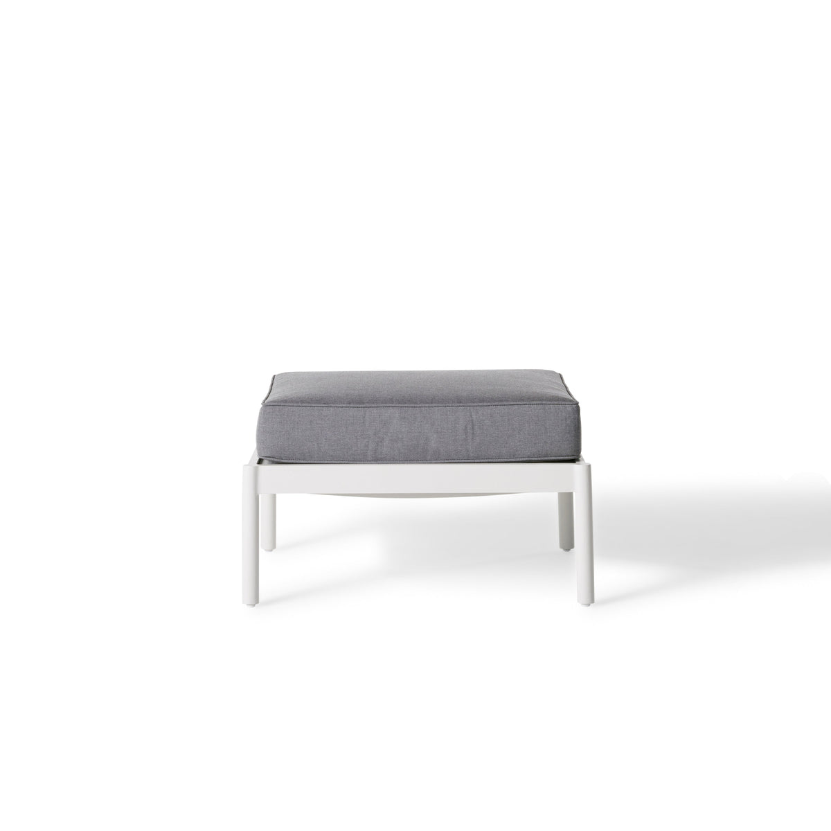 Pasadena Ottoman in White Aluminum