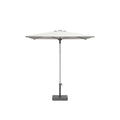 Libra 6.5' Silver Frame Square Market Umbrella - Natural Canopy