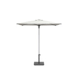 Libra 6.5' Silver Frame Square Market Umbrella - Natural Canopy