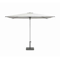 Libra 9' Silver Frame Square Market Umbrella - Natural Canopy