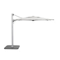 Solaris 9' Silver Frame Square Cantilever Umbrella - Natural Canopy
