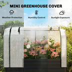 Galvanized Raised Garden Bed with Greenhouse Cover, Black