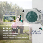 1/2 in x 65ft Retractable Garden Hose Reel with 7-Function Nozzle