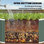 5' x 2' x 2' Galvanized Raised Garden Bed with Gloves, Light Green
