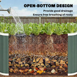 5' x 2' x 2' Galvanized Raised Garden Bed with Gloves, Light Green