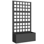 24" x 9" x 44.5" Raised Garden Bed with Trellis and Drainage, Black