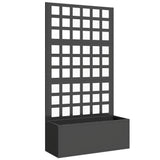 24" x 9" x 44.5" Raised Garden Bed with Trellis and Drainage, Black