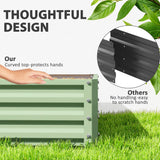 4' x 4' x 1' Galvanized Raised Garden Bed for Vegetables, Light Green