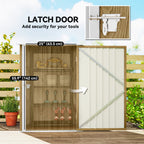 3' x 3' Lean-to Garden Storage Shed with Lockable Door & Galvanized Steel Construction