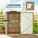 3' x 3' Lean-to Garden Storage Shed with Lockable Door & Galvanized Steel Construction