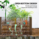 6' x 3' x 2' Galvanized Raised Garden Bed for Vegetables, Brown