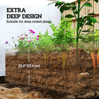 6' x 3' x 2' Galvanized Raised Garden Bed for Vegetables, Brown