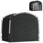 Bike Storage Tent with 210D Oxford Fabric and Carry Bag for 3-4 Bikes, Black