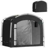 Bike Storage Tent with 210D Oxford Fabric and Carry Bag for 3-4 Bikes, Black