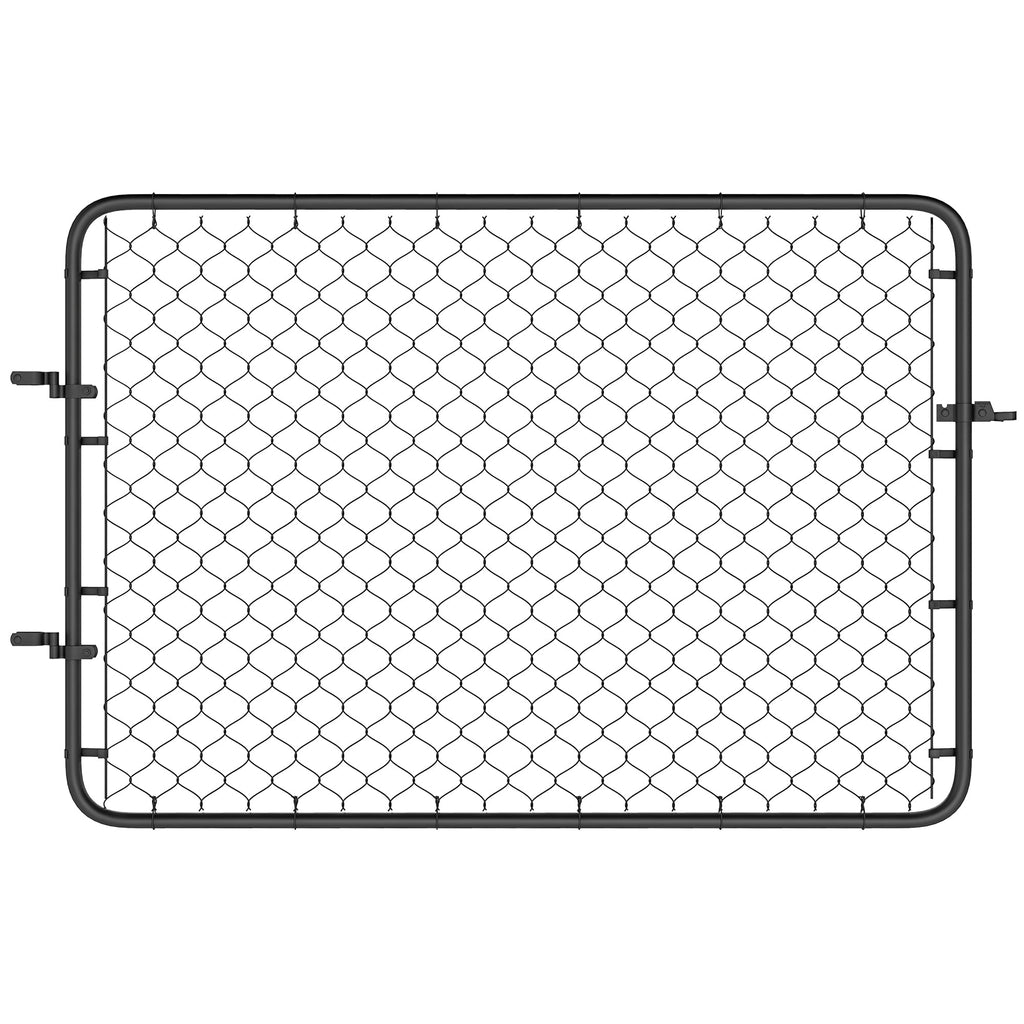 26-71 in. W x 4 ft. H Chain Link Fence Gate, Black