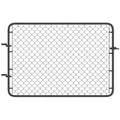 26-71 in. W x 4 ft. H Chain Link Fence Gate, Black