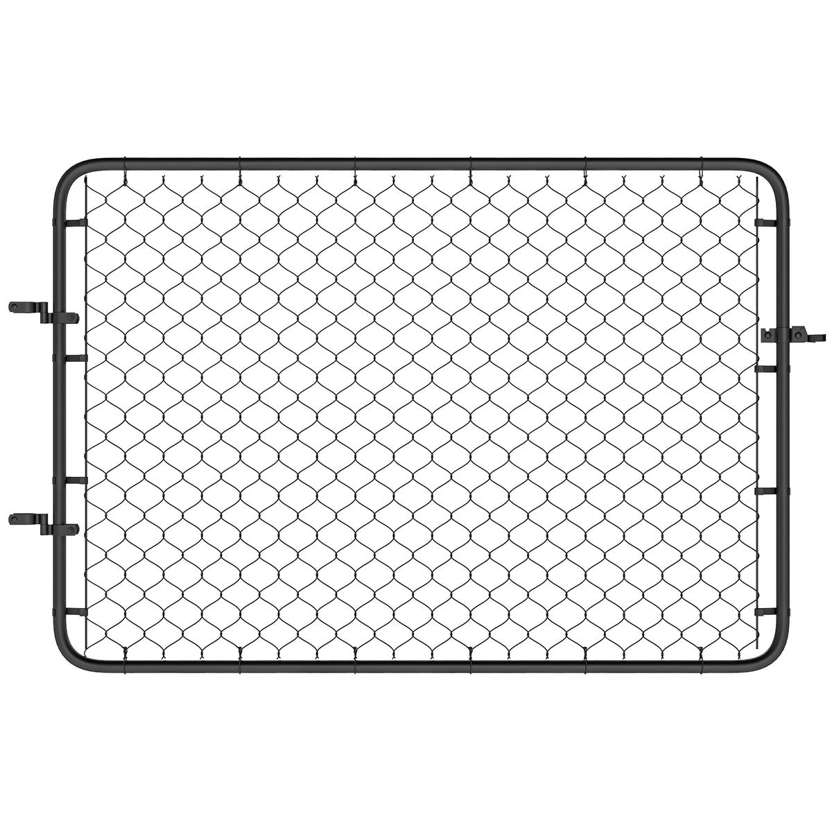 26-71 in. W x 4 ft. H Chain Link Fence Gate, Black