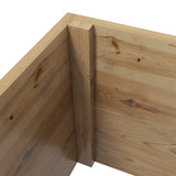 Wood Raised Garden Bed with Trellis, Roof and Privacy Screen, Natural