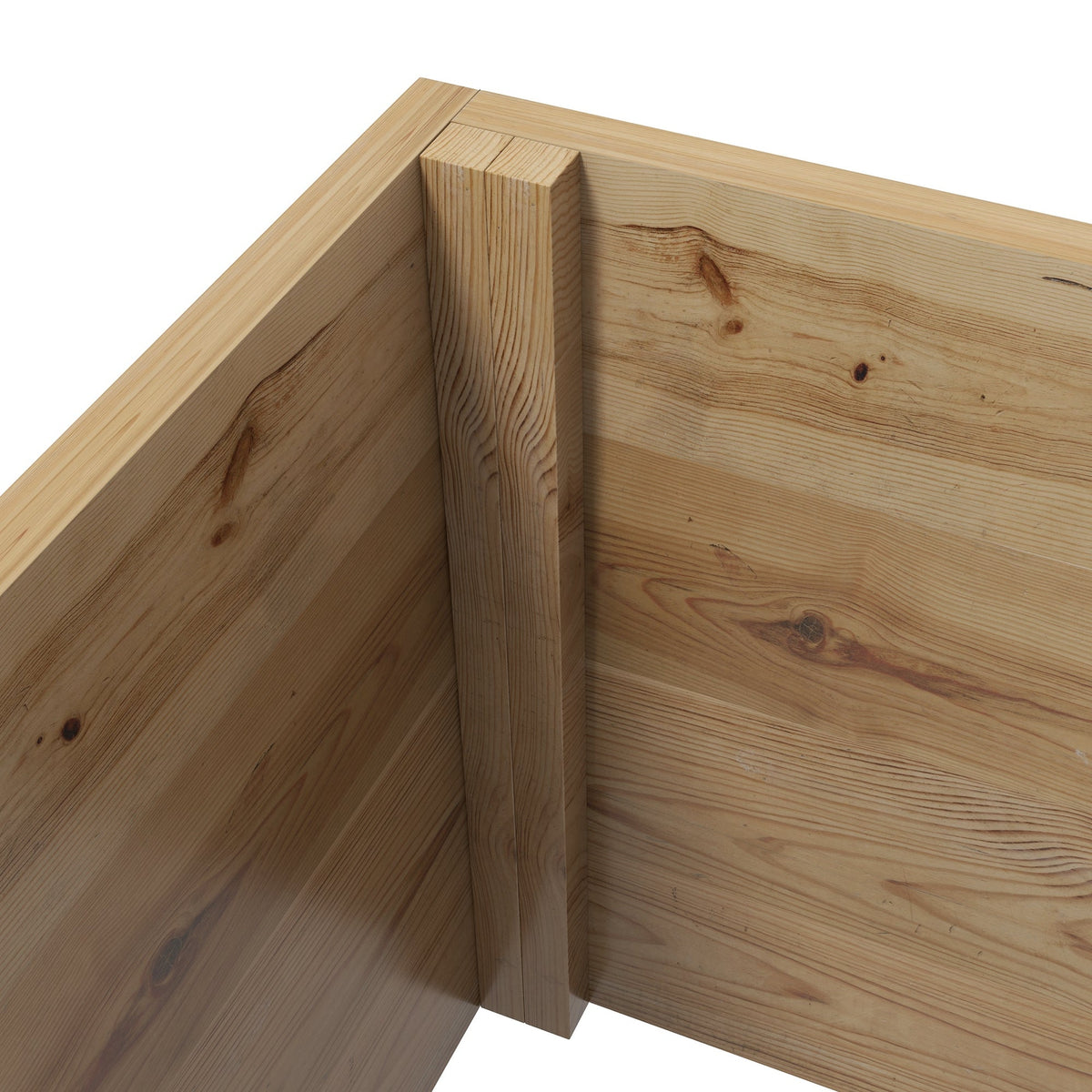 Wood Raised Garden Bed with Trellis, Roof and Privacy Screen, Natural