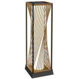 77 cm Solar Rattan Floor Lamp with Auto On/Off LED, Sand Brown