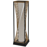 77 cm Solar Rattan Floor Lamp with Auto On/Off LED, Sand Brown