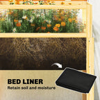 Raised Garden Bed with Detachable Greenhouse Top and Legs, Natural