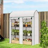 3-Tier Mini Greenhouse, 56.3" x 18.1" x 65", White