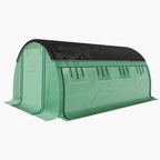 10' x 13' x 6.5' Walk-in Tunnel Greenhouse with 2 Doors, Green