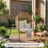 Hammock Chair Stand with Anti-Slip Pads and 2 Carabiners, Gray