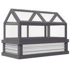NookGrow 48" x 24" x 32" Wooden Cold Frame Greenhouse, Grey