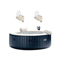 Inflatable 6 Person Bubble Jet Hot Tub with Drink Tray (2 Pack)