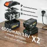 36V Cordless Leaf Blower with 2 Batteries and Charger