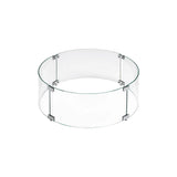 Round Glass Fire Table Wind Guard