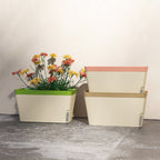 3 Pack 10.5" Self-Watering Planter Boxes with Water Level Indicator