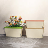 3 Pack 10.5" Self-Watering Planter Boxes with Water Level Indicator