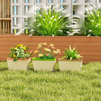 3 Pack 10.5" Self-Watering Planter Boxes with Water Level Indicator