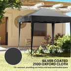 6.6' x 6.6' Pop-Up Canopy Tent with Sidewalls and Carry Bag, Black