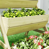 26" x 30" x 30" 3-Tier Wooden Raised Garden Bed, Light Green
